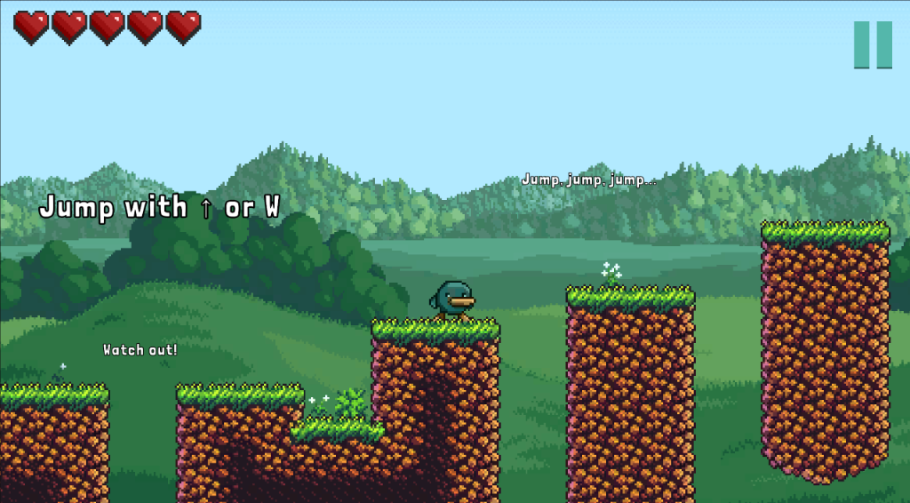 MarixFall Screenshot - Jumping platforms